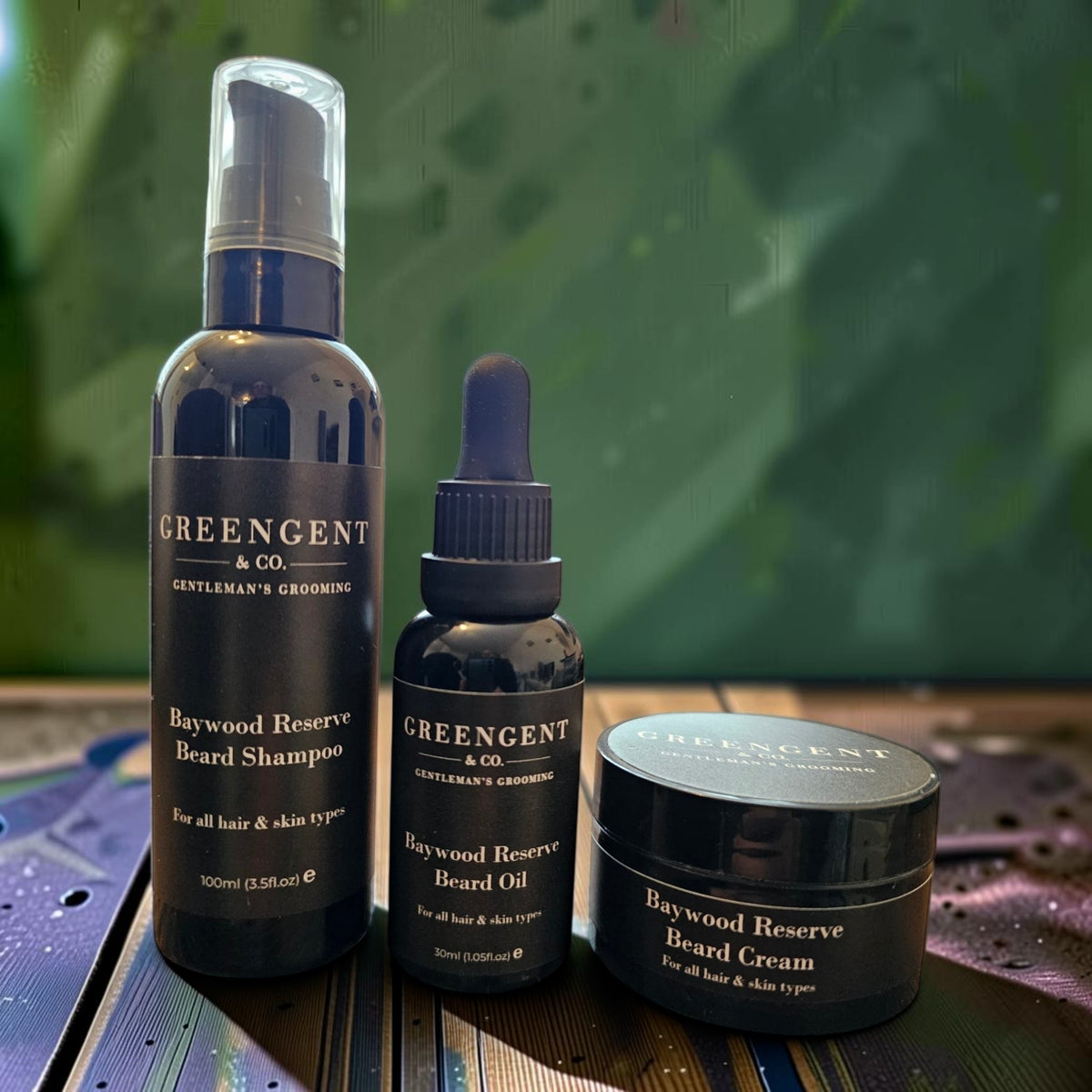 Baywood Reserve Daily Refinement Set – Beard Shampoo, Oil & Beard Cream