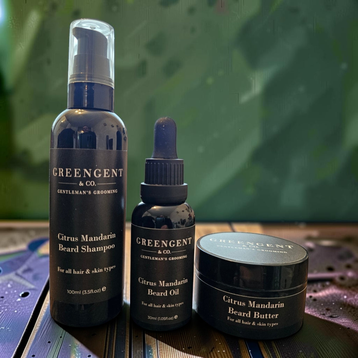 Citrus Mandarin Daily Refinement Set – Beard Shampoo, Oil & Butter
