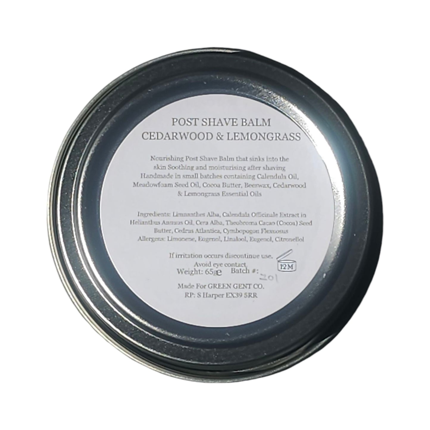 Post Shave Balm - Cedarwood & Lemongrass