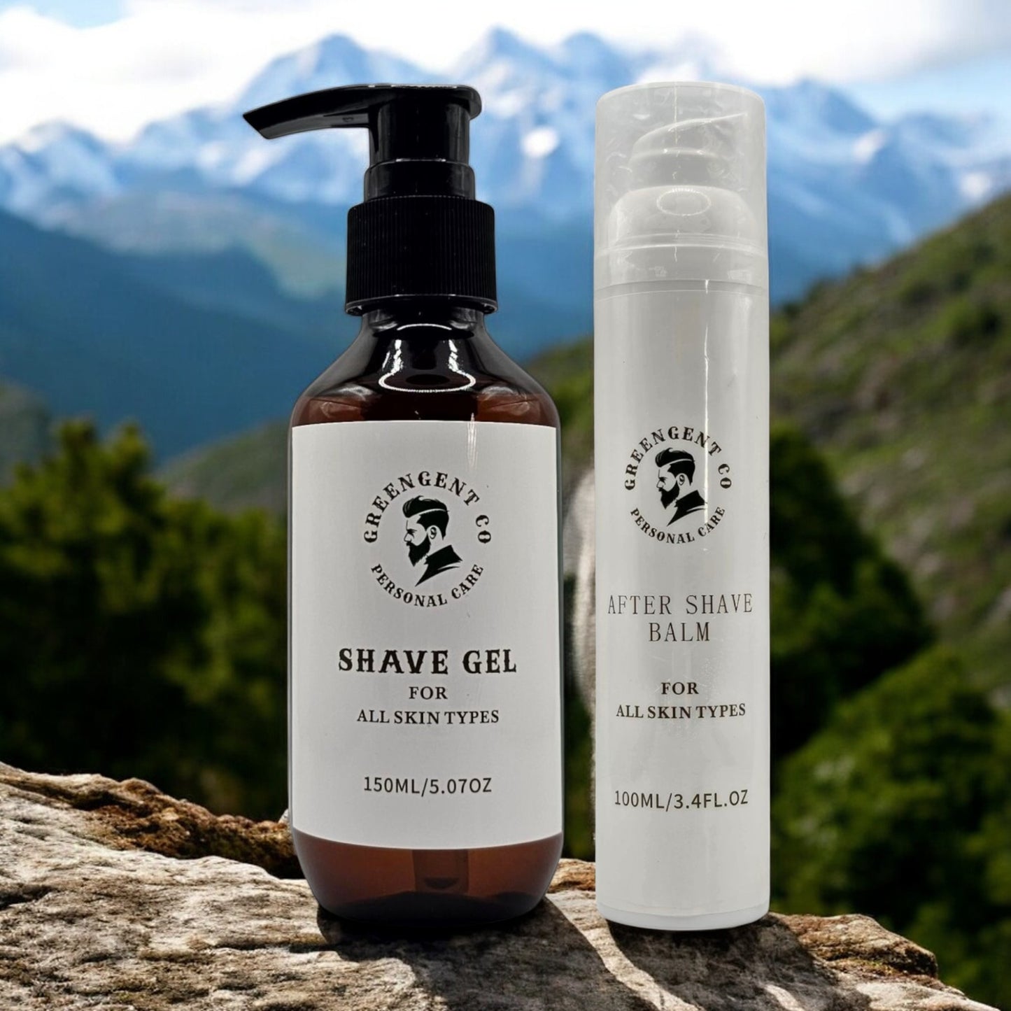 Shaving Gel and Aftershave Balm Set