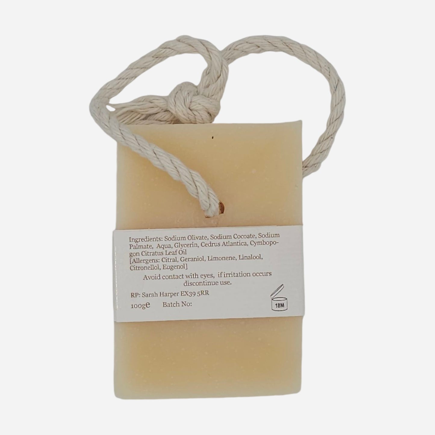Cedarwood & Lemongrass - Soap on a Rope