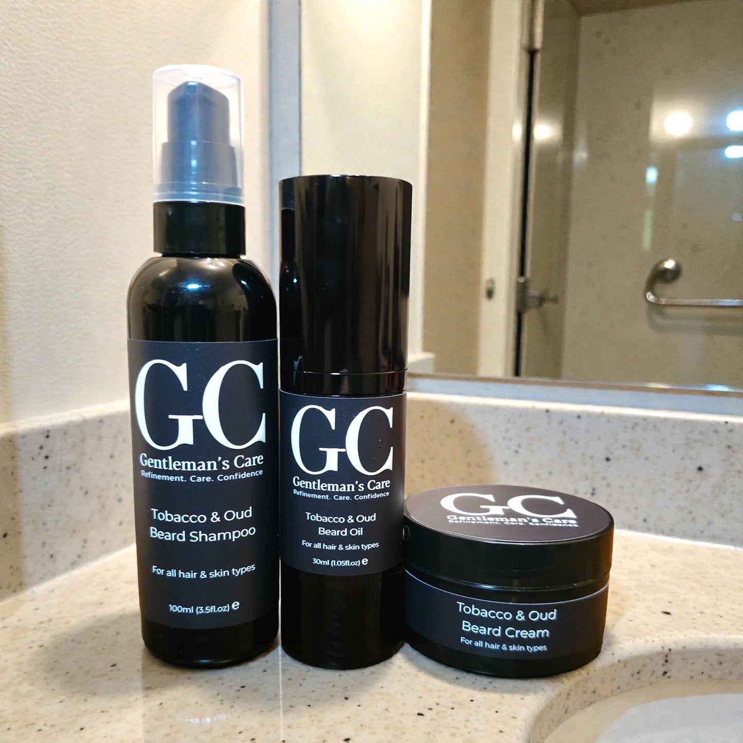 Daily Refinement Set for Men – Beard Shampoo, Oil & Beard Cream | Grooming Kit