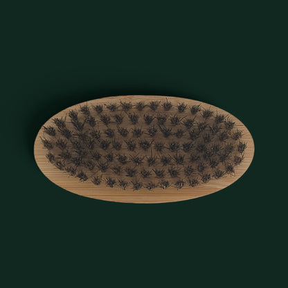 100% Boar Bristle Hair Beard Brush - Oak
