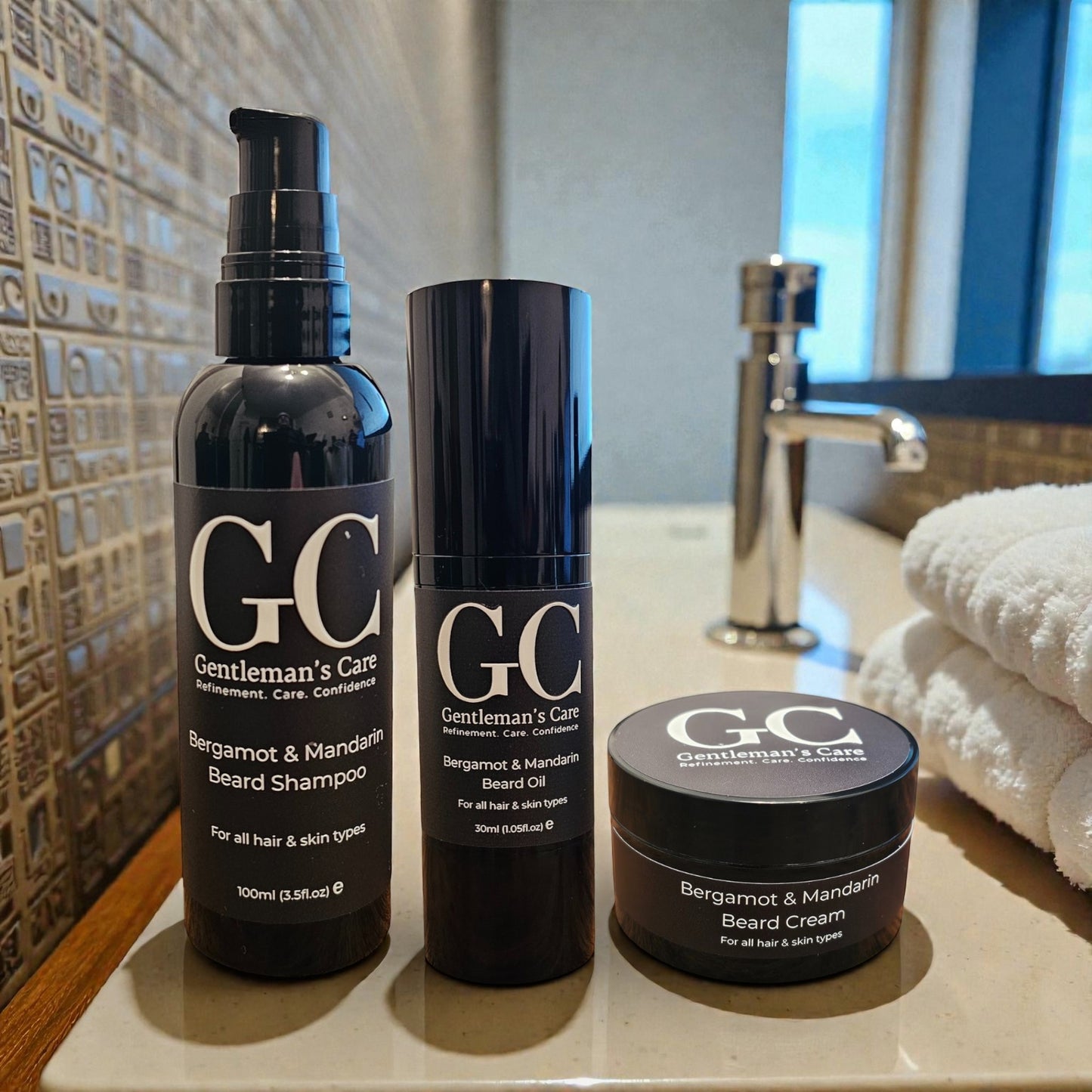 Beard Care Gift Set for Men – Beard Shampoo, Oil & Cream | Grooming Kit