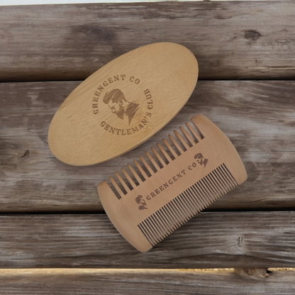 100% Boar Bristle Hair Beard Brush Beard Brush and Comb Set