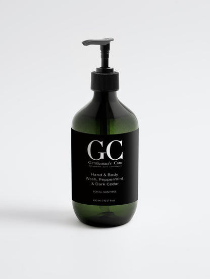 Hand & Body Wash, Peppermint & Dark Cedar