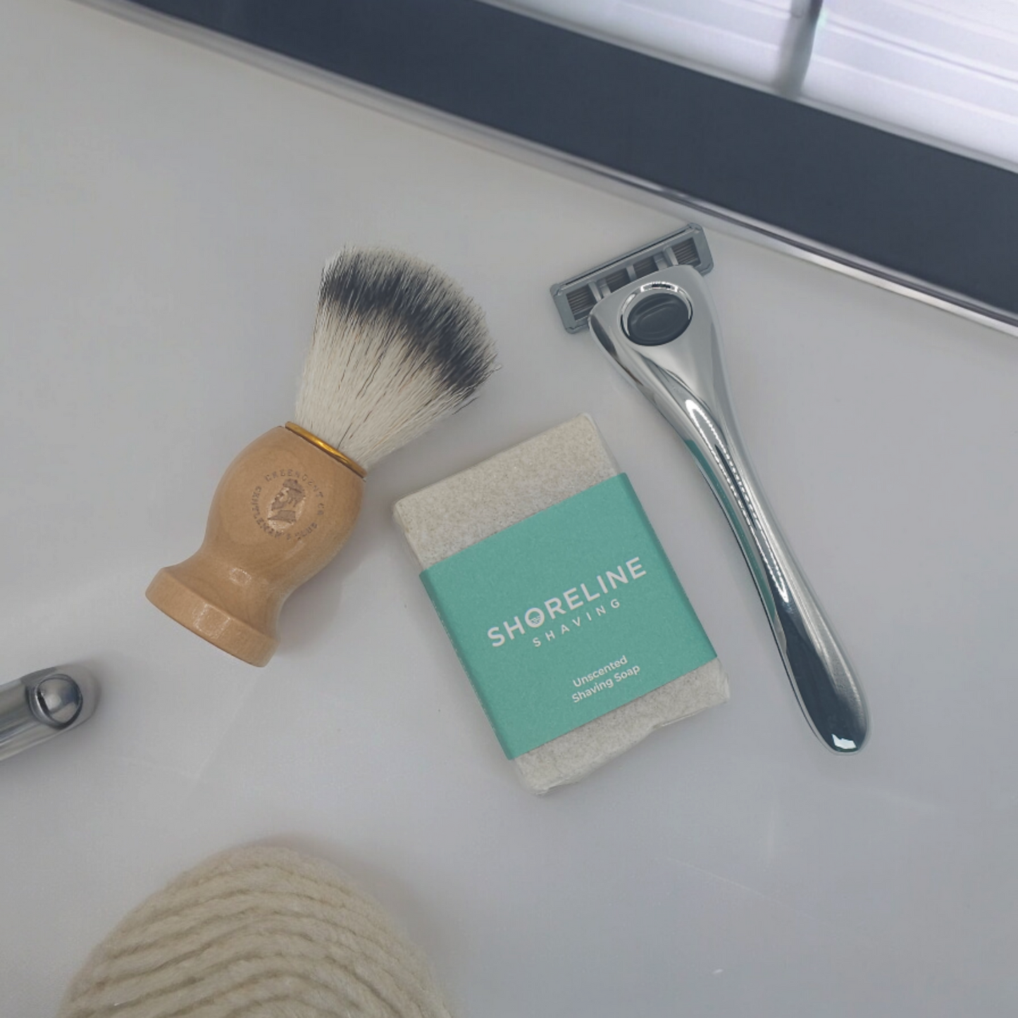 Razor, Shaving Brush & Shaving Soap Set