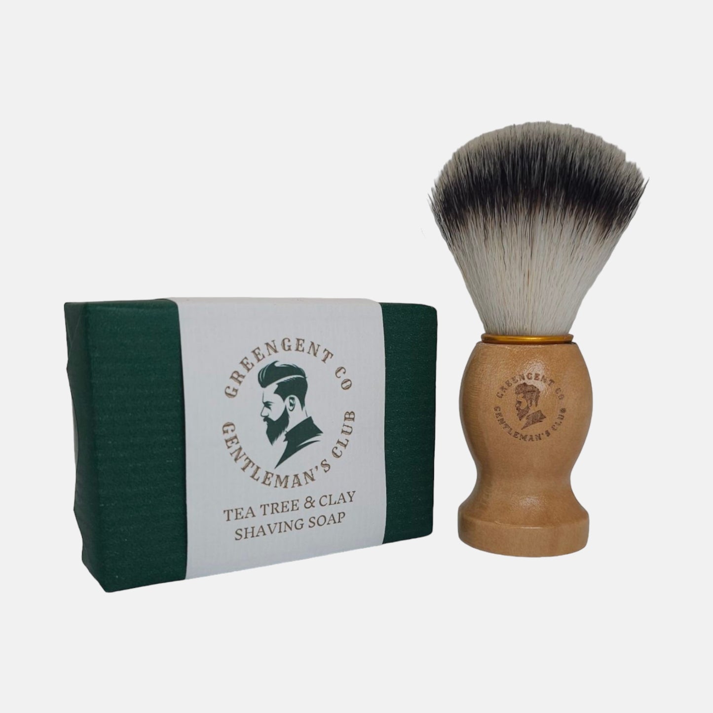 Shaving Brush & Shaving Soap - Tea Tree & Clay Soap