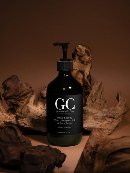 Hand & Body Wash, Peppermint & Dark Cedar